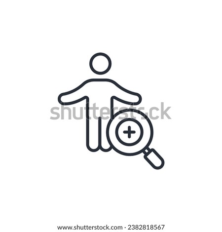 body check icon. vector.Editable stroke.linear style sign for use web design,logo.Symbol illustration. Royalty-Free Stock Photo #2382818567