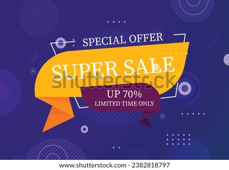Flash sale minimal isolated logo vector design image with beautiful typography and colorful background.