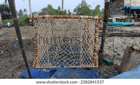 A fishing trap tool in fishing village close up mode picture