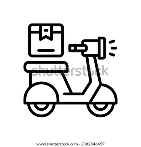 delivery bike line icon. vector icon for your website, mobile, presentation, and logo design.