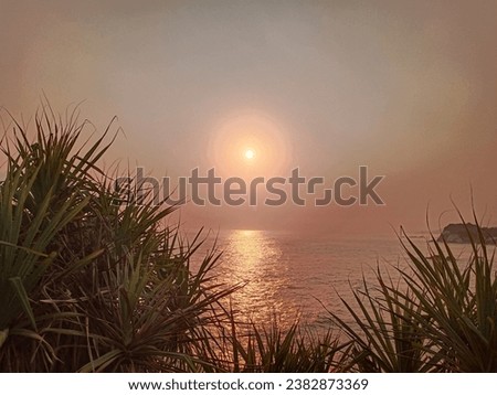 image of sunset on the beach