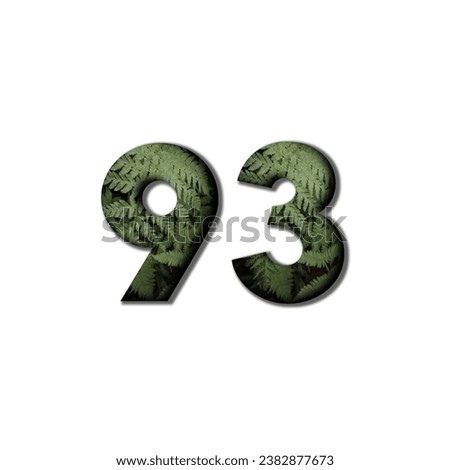 Design number 93 with leaf texture on white background.