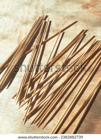 Skewers satay are made out of bamboo, very strong