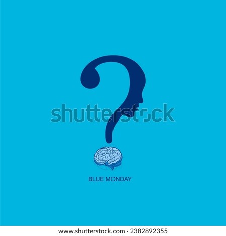 Blue Monday concept illustration background