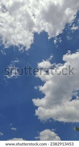 clear blue sky with white clouds picture