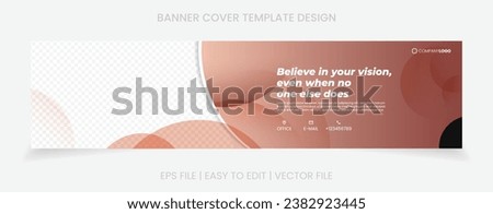 gradient brown color abstract background social media banner cover template design