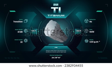 Titanium Parodic Table Element 22-Fascinating Facts and Valuable Insights-Infographic vector illustration design Royalty-Free Stock Photo #2382934455