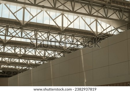 steel roof frame at the airport