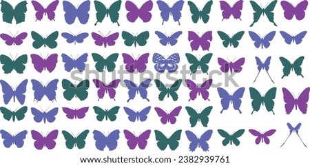 butterfly vector art silhouette elements for graphic designer