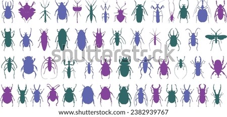 insects vector art silhouette elements for graphic designer
