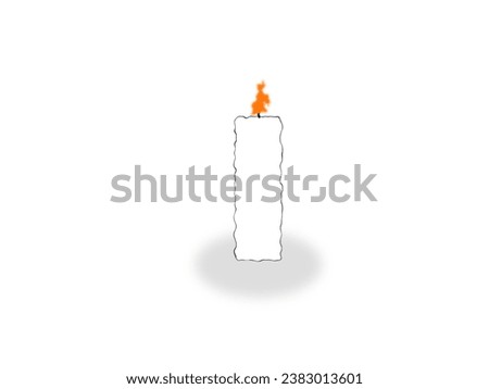 illustration of a burning candle