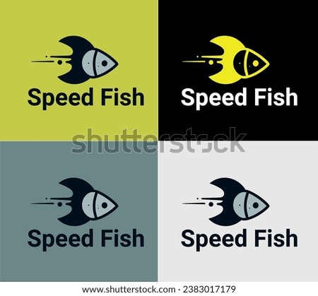 fish logotype, elements color variation abstract icon. Modern logotype, business template.