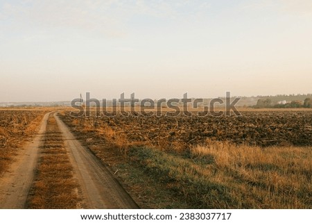Rural autumn landscape, beautiful autumn picture.