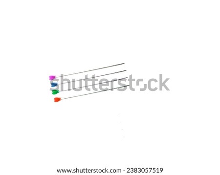 Photo of a pin on a white background 