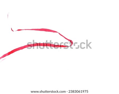 This is a photo of a red and white ribbon 