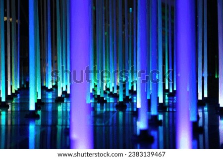 pillar of light shining at night Royalty-Free Stock Photo #2383139467