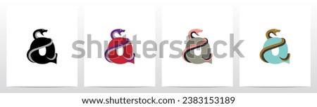 Snake Encircling Letter Logo Design Q