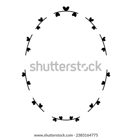 Circle heart frame, jpg file