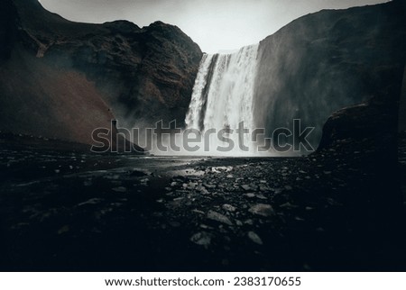 Background of a Large Waterfall Photos