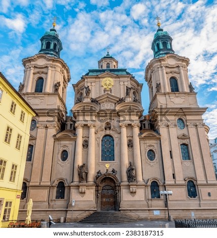 St. Nicholas church on Old Town square in Prague, Czech Republic Royalty-Free Stock Photo #2383187315