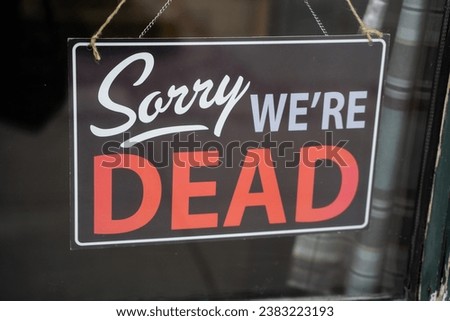 Halloween Funny Sign Window Store