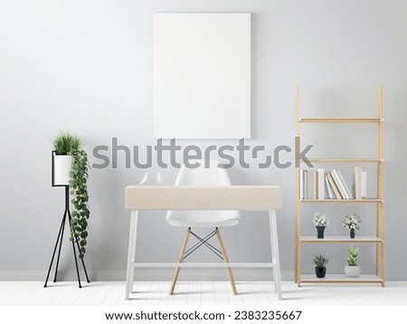 Living room with table and chairs with picture frames on the wall