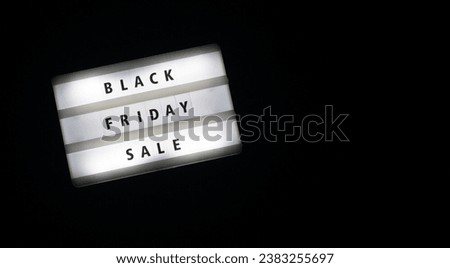 Black Friday Sale. Time for promotions and sales in stores.