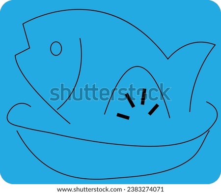 Fish symbol or icon vector design