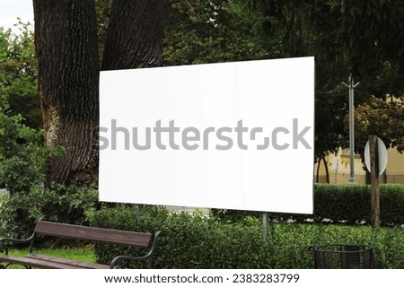 Outdoor Signage Mockup in Urban Setting - Empty White Billboard for Customization