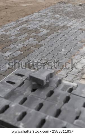 Paving tiles, cobblestones, production of concrete cobblestones. Laying paving stones