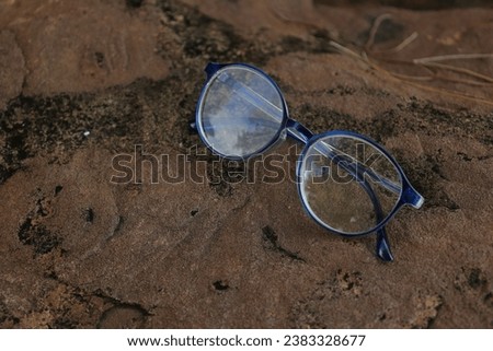 Closeup of a glasses on blur background