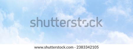 Blue sky with white cloud. The summer heaven is colorful clearing day Good weather and beautiful nature in the morning.
