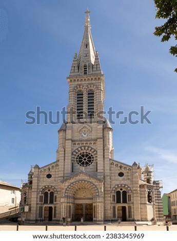 Gap Cathedral Roman Catholic church located in town of Gap, Hautes-Alpes, France Royalty-Free Stock Photo #2383345969