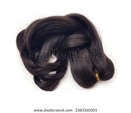 Hair for African braids. Hair on a white background. Fashion