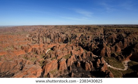 Aerial view of the famous beehive domes of the Bungle Bungle ranges (Purnululu), Western Australia