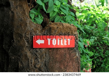 simple Public toilet sign with restroom in mojokerto, indonesia.