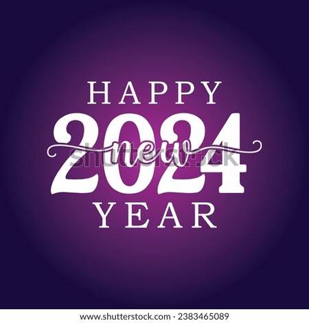 Happy new year 2024 text typography design and Christmas elegant decoration 2024, new year, new year banner and instagram post