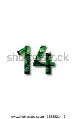 design number 14 with a white background