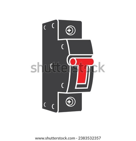 illustration of electric breaker or circuit breaker. Royalty-Free Stock Photo #2383532357