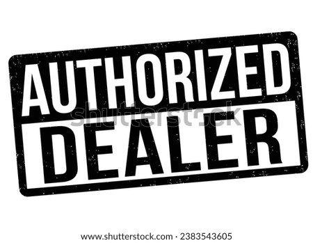 Authorized dealer grunge rubber stamp on white background, vector illustration Royalty-Free Stock Photo #2383543605