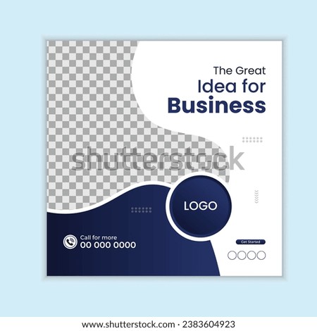 abstract business social media post , marketing banner design template.