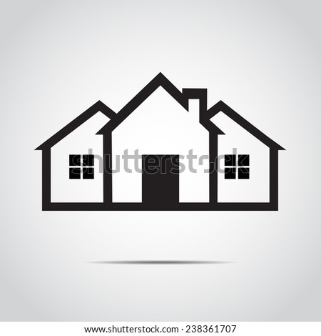 House Real Estate logo design , 3 house set 4