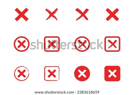 wrong icon vector, incorrect, failed, isolated, wrong template, invalid, with multiple options, editable	 Royalty-Free Stock Photo #2383618659