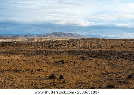 Stunning desert landscape with mountains.