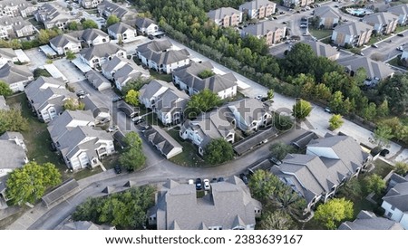 Aerial view of condos in Covington, Louisiana Royalty-Free Stock Photo #2383639167