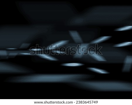 Blue feather floating in air isolated on Black background