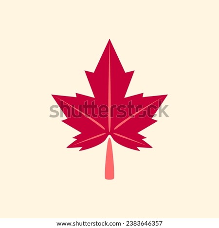 Maple leaf vector icon. Maple leaf vector illustration.Red maple leaf. Canada vector symbol maple leaf clip art. 