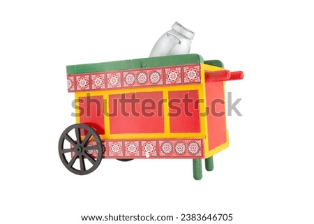 Traditional Egyptian beans cart with arabic pattern isolated on white background Royalty-Free Stock Photo #2383646705