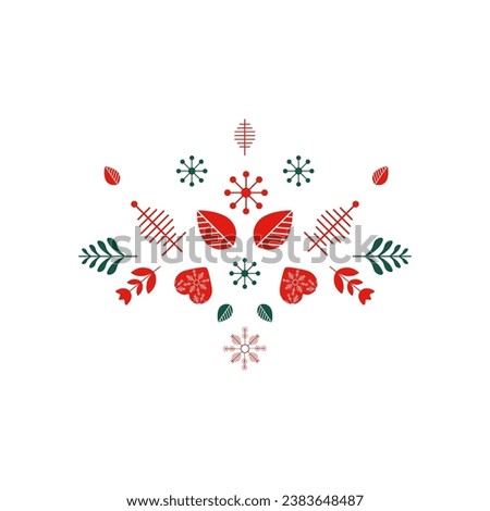 Christmas clip art with different colors elements