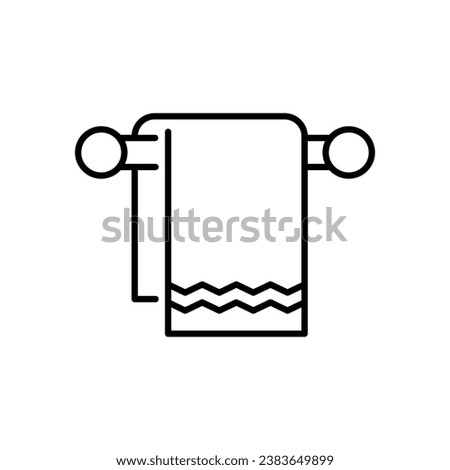 towel icon vector in line style Royalty-Free Stock Photo #2383649899